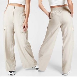 Athleta Chelsea Utility Wide Leg Pant Abalone Grey
